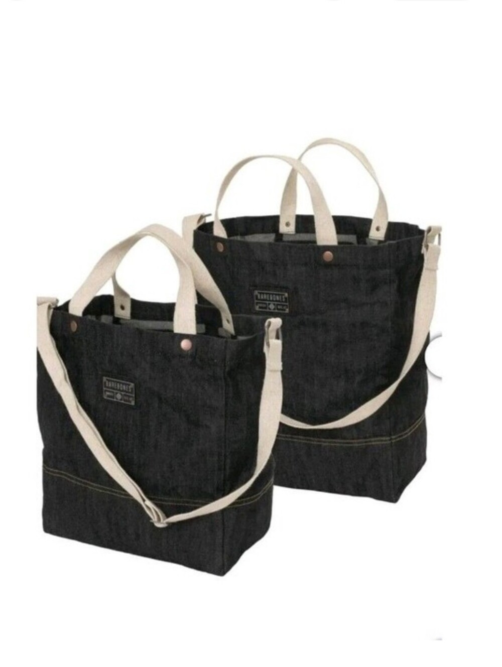 Barebones Neelum Tote Bag 2-Piece Set Denim Authentic New With Tag - Picture 6 of 7
